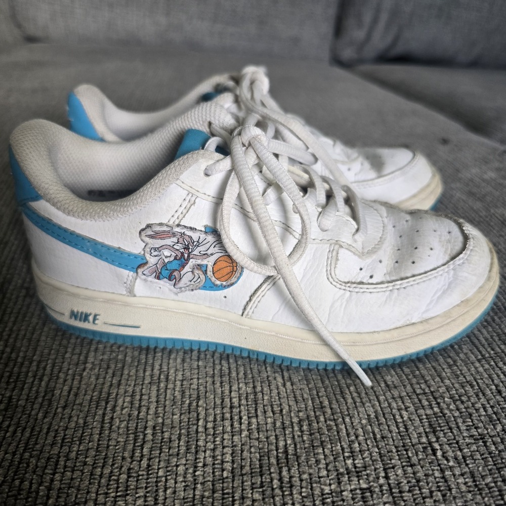 Nike Air Force‎ 1 Kids Youth Size 1.5Y Hare Space Jam Shoes.